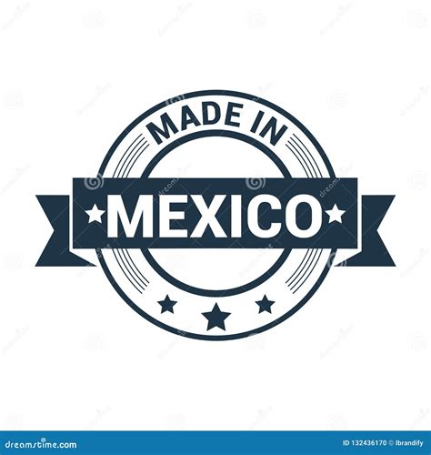 Made in Mexico Flag Design Vector Stock Vector - Illustration of label ...