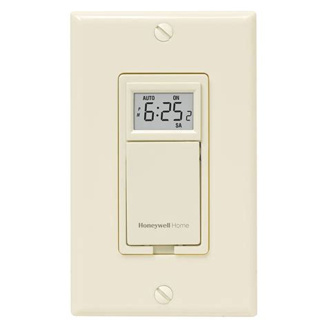 Honeywell 7-Day Programmable Light Switch Timer - RPLS731B, Almond