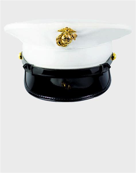 U.S. Marine Corps USMC Cap Blue White Dress Cover Enlisted Hat-Marine ...