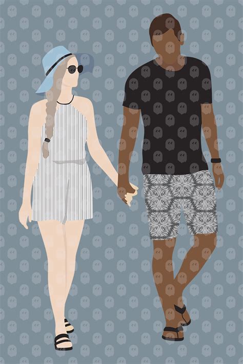 Archade | Couple Walking And Holding Hands Vector Drawings