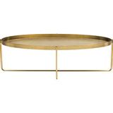 Gaultier Oval Coffee Table, Gold – High Fashion Home