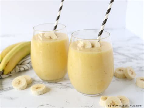 Tropical Banana Smoothie | from Somewhat Simple