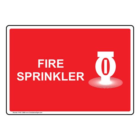 Fire Safety / Equipment Fire Sprinklers Sign - Fire Sprinkler