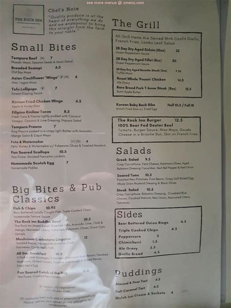 Menu at Royal Oak pub & bar, Porthcawl, South Road