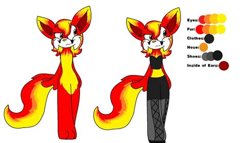 Flames the Hybrid Wolf REFRENCE by NightlightWish on DeviantArt