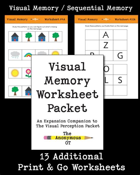 Printable Working Memory Activities Adults