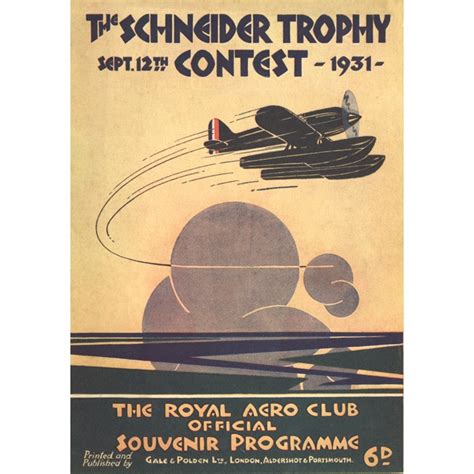 049. Schneider Trophy, 1931 – Poster | Life Is Amazing - Publisher