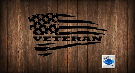 Veteran American Flag Vinyl Decal With Custom Text Option - Etsy ...