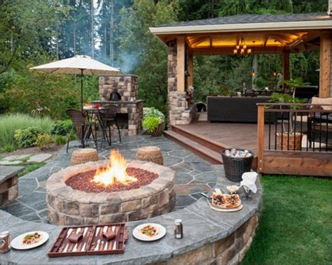 cabin decks diy - Google Search | Stone patio designs, Backyard patio designs, Backyard fire