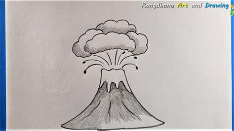 Volcano Drawing Easy || Very Easy - YouTube