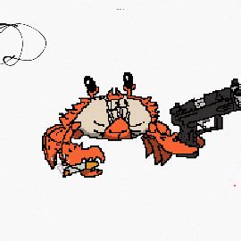 Crab with gun by Cbradio05 on Newgrounds