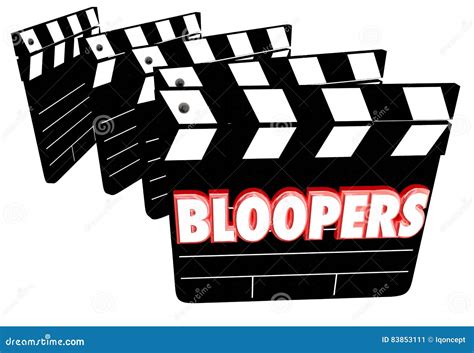 Bloopers Outtakes Mistakes Wrong Flubs Movie Clapper Boards Royalty ...