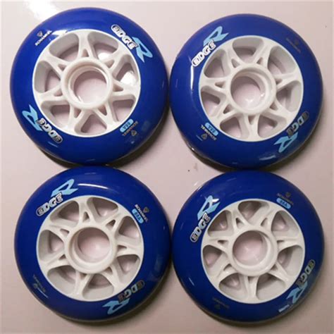 8pcs/lot 84mm 88A inline speed skate wheels with blue Schankel branded ...