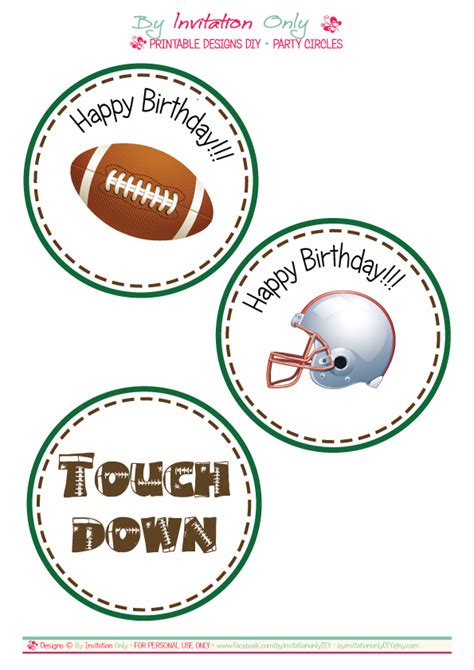 FREE Football Party Printables from By Invitation Only DIY | Catch My Party