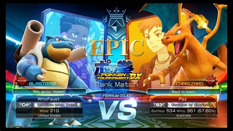 Blastoise Vs The Charizard From Down Under! Pokken Tournament Dx - YouTube