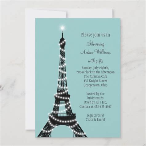 Parisian Lights Bridal Shower Invitation | Zazzle.com