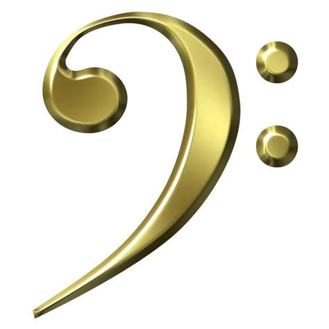 3D Golden Bass Clef — Stock Photo © georgios #1395182