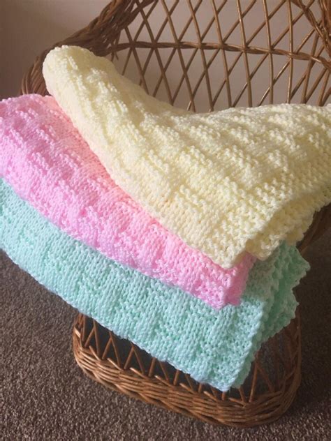 Easy Weave Baby Blanket Knitting pattern by Daisy Gray Knits