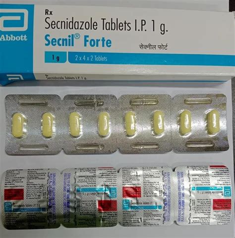 Secnidazole 1000 Mg Tablets at Rs 160/box | Antiinfective Tablet in Nagpur | ID: 26090299997