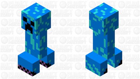 Blue Creeper Minecraft Mob Skin