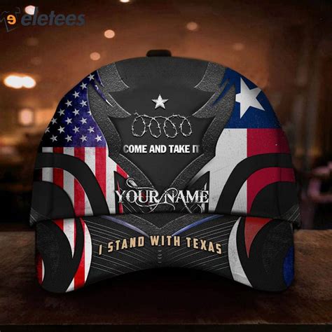 Custom USA I Stand With Texas Come And Take It Razor Wire Hat