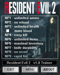 Resident Evil 2 Remake Trainer +9 v1.0 dR.oLLe GAME TRAINER download pc ...