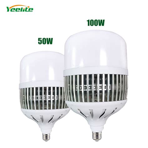 Yeelite High Power LED Bulb Daylight Big Bulb 50W / 100W E27 Base ...