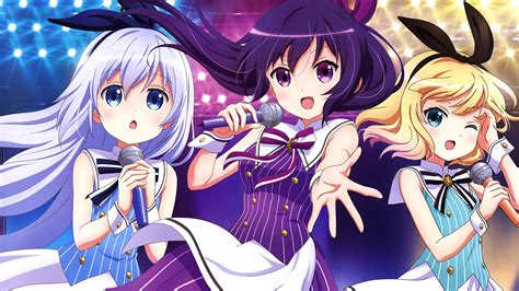 anime, Anime Girls, Microphones, Music, Idol, Singing, Gochuumon Wa ...