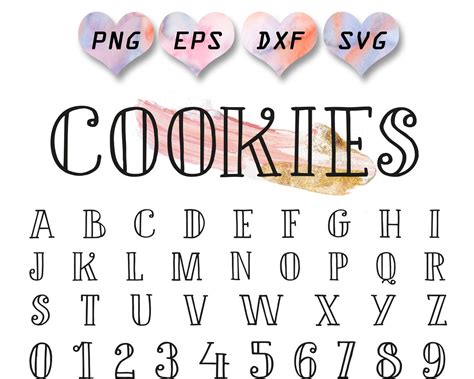 svg font, cute font svg, cute alphabet, cookie font, food font svg ...