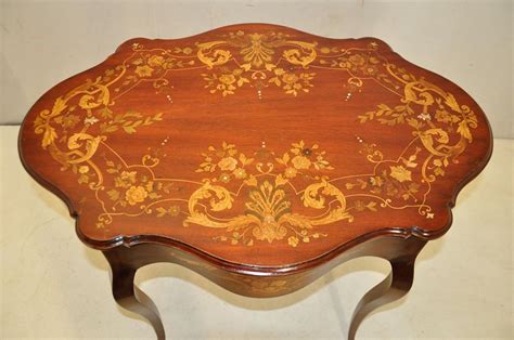 Gorgeous Antique Inlaid Marquetry French Victorian Mahogany Parlor Side Table | Antique french ...