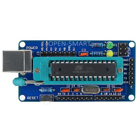 OPEN-SMART R3 DIY Module ATmega328P Programmer Development Board Built in Bootloader Compatible ...