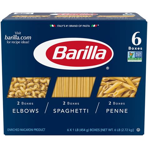 Barilla® Classic Blue Box Pasta Elbows, Penne, and Spaghetti 6x16 oz - Walmart.com