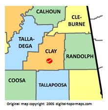 Clay County Alabama Map - Jenn Robena