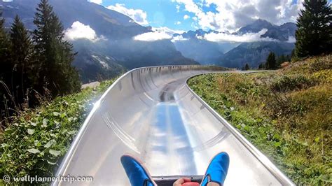 Kandersteg mountain Coaster pipe ride, Switzerland