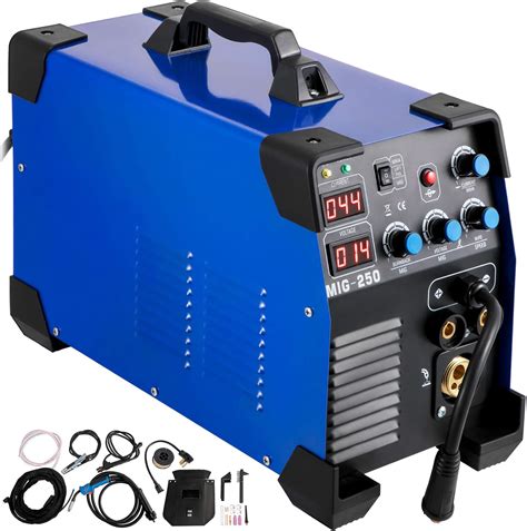 VEVOR MIG Welder 250 Amp MIG TIG Arc Welder 3 in 1 Welder Welding Machine 110V 220V TIG Welder ...