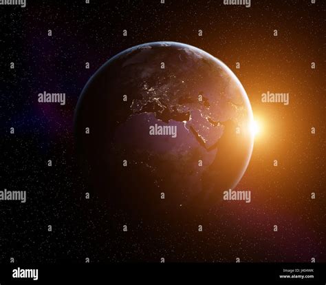 Planet Earth sunrise Stock Photo - Alamy