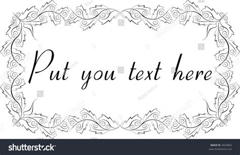 Decorative Text Border Stock Vector Illustration 4434802 : Shutterstock