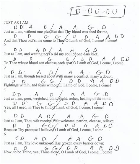 Just As I Am Guitar Chords | Go Guitar Sheet Music