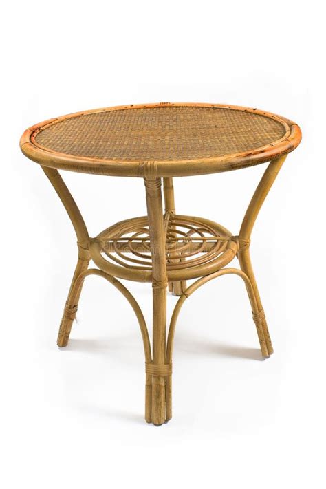 Rattan table stock photo. Image of chair, woven, round - 25351966