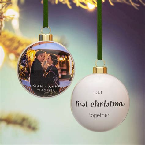 Personalized Christmas Baubles. Custom Christmas Ball Ornament