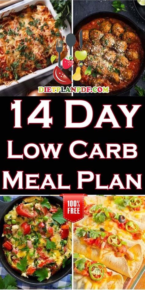 Free 14 Day (2 Week) Low Carb Diet Weight Loss Meal Plan PDF - Diet ...