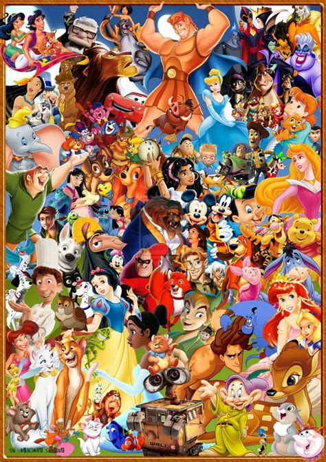 Disney Character Collage Wallpapers on WallpaperDog