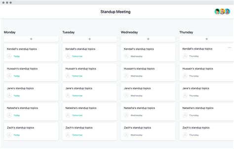 Daily Standup Meeting Template - Agile Stand Up • Asana