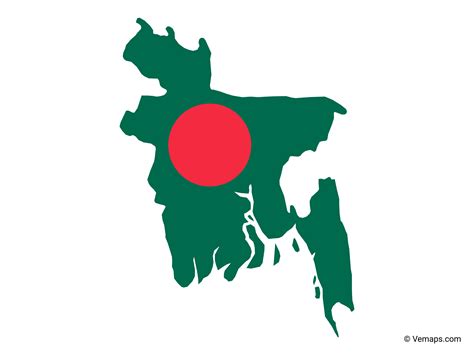 Flag Map of Bangladesh | Free Vector Maps