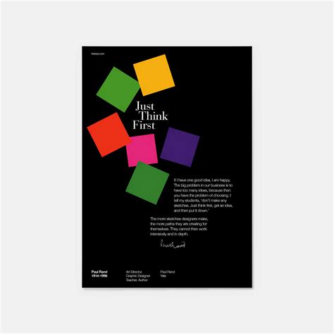 Paul Rand Quotes Poster Series on Behance