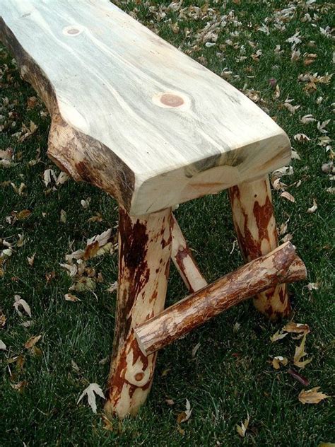 Rustic Log Bench by ReclaimedandRustic on Etsy, $95.00: | Rustic log furniture, Rustic bench ...