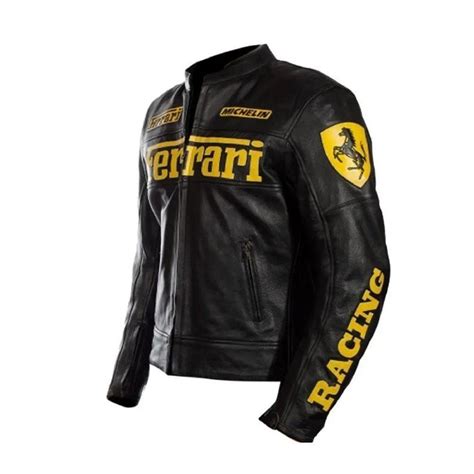 Ferrari Racing Leather Jacket - Ferrari Leather Jacket