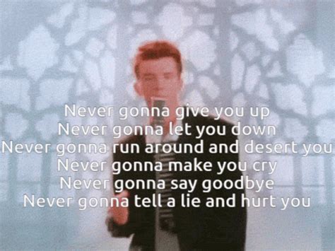 Rickroll Lyrics GIF - Rickroll Lyrics 80s - Discover & Share GIFs