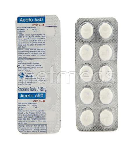 Buy Aceto 650mg Tablet 10'S Online at Upto 25% OFF | Netmeds