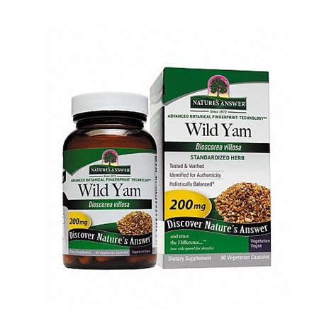 Nature's Answer Wild Yam Root Extract -- 60 Vegetarian Capsules ...